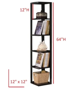 Pilaster Designs Damian 5-Tier Corner Bookcase, Espresso 7 Pilaster Designs Damian 5-Tier Corner Bookcase, Espresso -Palace-shop c3214c5e0852be25 6729 w800 h800 b1 p0
