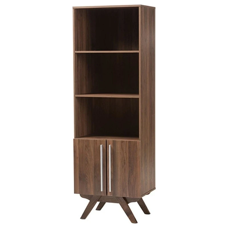 Wholesale Interiors Ashfield Mid-Century Modern Walnut Brown Finished Wood Bookcase 1 Wholesale Interiors Ashfield Mid-Century Modern Walnut Brown Finished Wood Bookcase