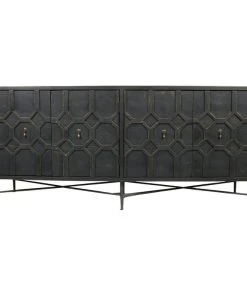 Moti Aliso Samara 4 Door Sideboard, Recycled Pine On Iron Base