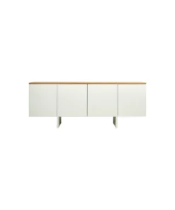 TEMAHOME Edge Sideboard, White And Oak