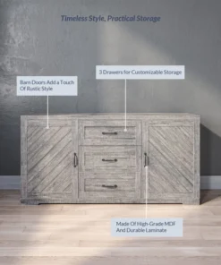 Belleze Sideboard, Console Table Or Buffet With Three Drawers & Four Shelves, Gray Wash 10 Belleze Sideboard, Console Table Or Buffet With Three Drawers & Four Shelves, Gray Wash -Palace-shop c531eac102a30a71 5132 w800 h800 b0 p0