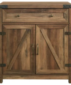 Walker Edison 30" Farmhouse Barn Door Accent Cabinet, Reclaimed Barnwood -Palace-shop c6313ed30009e74c 2039 w800 h800 b1 p0