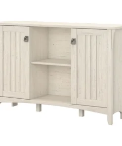 Bush Business Furniture Salinas Accent Storage Cabinet With Two Doors In Antique White - Engineered Wood