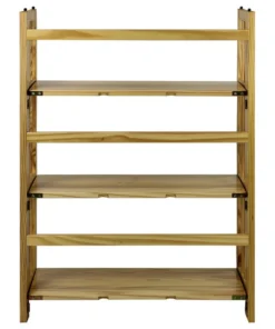 Casual Home 3 Shelf Folding Bookcase, Natural, Large, 3 Shelf -Palace-shop c7b174b205b80be7 5004 w800 h800 b1 p0