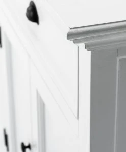 NovaSolo Furniture NovaSolo Halifax Mahogany Wood Buffet Hutch Unit With 6 Shelves In White -Palace-shop ca81200d0f8ea2a8 3194 w800 h800 b0 p0