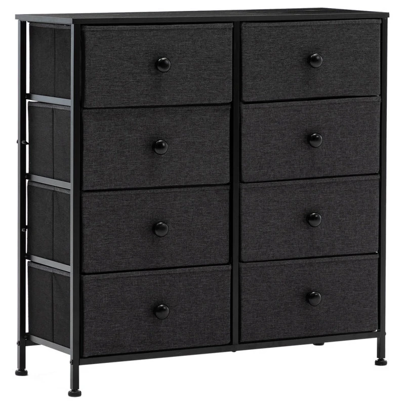 Duhome Elegant Lifestyle 8 Fabric Drawers Steel Frame Double Dresser, Black 1 Duhome Elegant Lifestyle 8 Fabric Drawers Steel Frame Double Dresser, Black