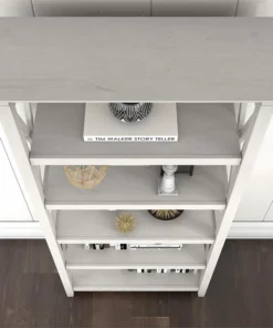 Bush Business Furniture Key West Tall 5 Shelf Bookcase In Linen White Oak - Engineered Wood -Palace-shop cbe1c4e10014f2bb 4908 w800 h800 b0 p0