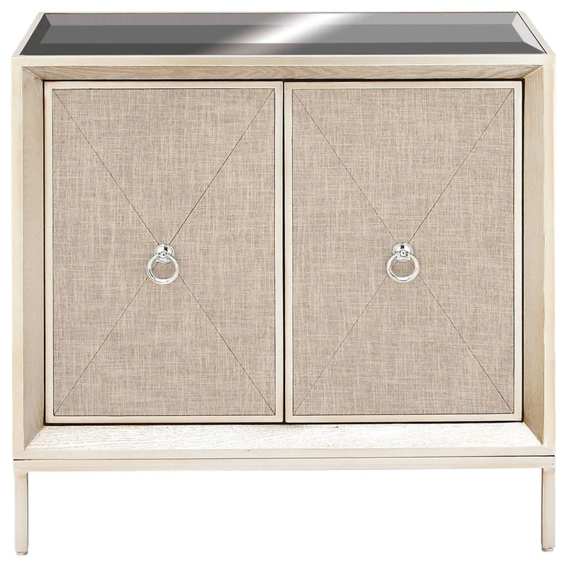 Brimfield & May Glam Beige Wood Cabinet 39851 1 Brimfield & May Glam Beige Wood Cabinet 39851