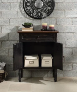 Crestview Collection Marlowe Distressed Black Accent Table, Black -Palace-shop cd91dbc90eac6caa 3085 w800 h800 b0 p0