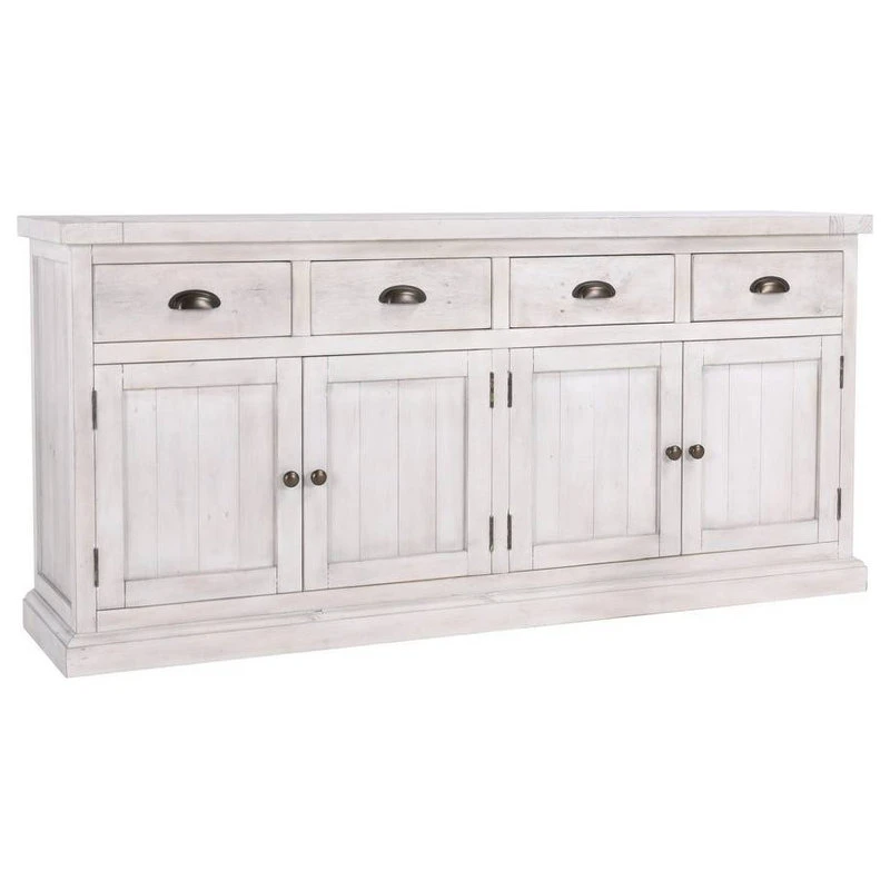 Kosas Home Quincy 4-Drawer 4-Door Solid Pine Wood Sideboard In Nordic Ivory 1 Kosas Home Quincy 4-Drawer 4-Door Solid Pine Wood Sideboard In Nordic Ivory