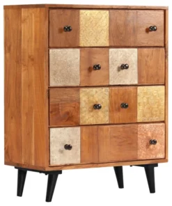 Vida XL International B.V. VidaXL Solid Acacia Wood Chest Of Drawers Sturdy Sideboard Storage Cabinet