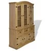 Vida XL International B.V. VidaXL Buffet & Hutch Mexican Pine Corona Range Display Cabinet Unit Bookcase