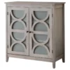 Pilaster Designs Pasco 2 Door Entryway Accent Display Cabinet With Storage Shelves & Glass Doors