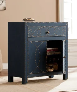 SEI Furniture Florian Double-Door Cabinet, Navy -Palace-shop d25192470b43c017 8906 w800 h800 b0 p0