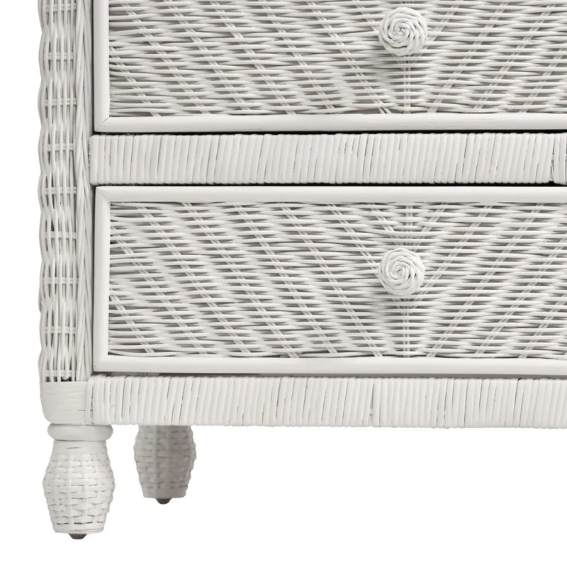 Sea Winds Trading Santa Cruz 3-Drawer Chest With Glass Top, White 6 Sea Winds Trading Santa Cruz 3-Drawer Chest With Glass Top, White - Image 6