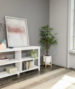 NewRidge Home Goods Edenton Wood Low Bookshelf - Console Table With 2 Shelves -Palace-shop d3f18a0a010102e8 1212 w800 h800 b0 p0