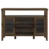 Walker Edison 52" Wood Console High Boy Buffet, Dark Walnut