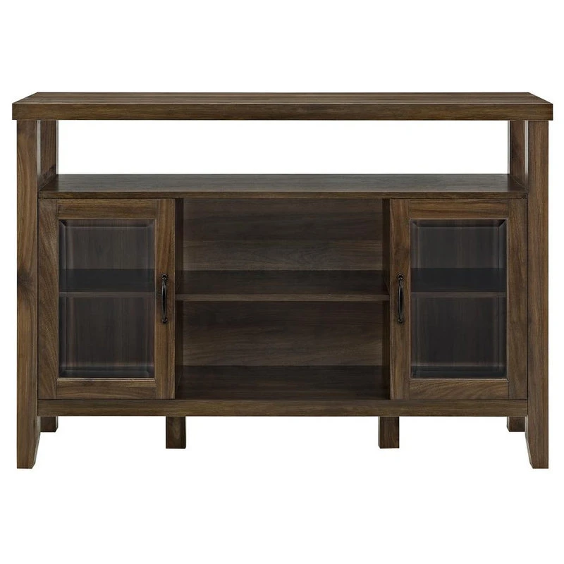 Walker Edison 52" Wood Console High Boy Buffet, Dark Walnut 1 Walker Edison 52" Wood Console High Boy Buffet, Dark Walnut