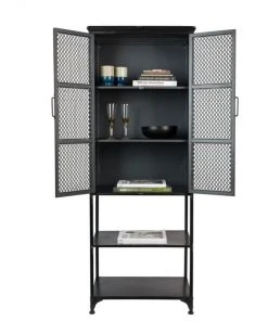 Tall Metal China Cabinet | Dutchbone Denver -Palace-shop d4c1e56f01bbbc0c 5666 w800 h800 b1 p0