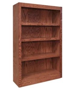 Concepts In Wood Traditional 48" Tall 4-Shelf Wood Bookcase In Dry Oak