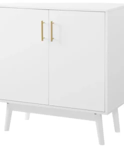 Walker Edison Bella 30" Mid Century Modern Accent Cabinet - White -Palace-shop d841bdf70f6e1bc1 7248 w800 h800 b1 p0