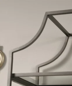 Sauder International Lux 5 Shelf Modern Metal Framed Glass Bookcase In Bronze -Palace-shop d991832c0f0d383d 3101 w800 h800 b0 p0