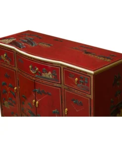 China Furniture And Arts Red Lacquer Chinoiserie Scenery Motif Oriental Hall Cabinet -Palace-shop d9a12817010efaa0 9227 w800 h800 b1 p0