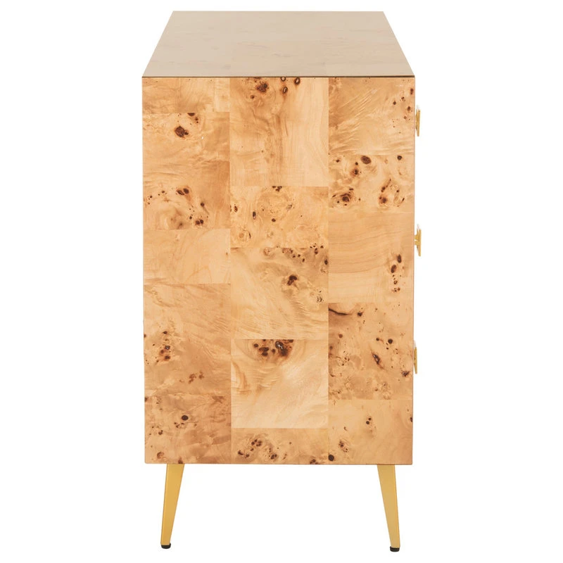 Safavieh Katia 3-Drawer Chest, Natural, Gold 5 Safavieh Katia 3-Drawer Chest, Natural, Gold - Image 5