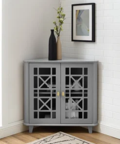 Walker Edison Gwen Fretwork Corner Accent Cabinet - Grey 13 Walker Edison Gwen Fretwork Corner Accent Cabinet - Grey -Palace-shop da91dfe40062c19e 7601 w800 h800 b0 p0