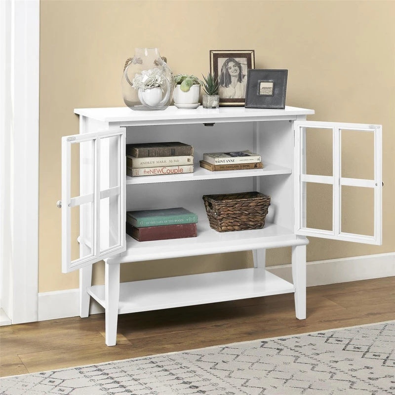 A Design Studio Primrose 2 Door Storage Cabinet, White 4 A Design Studio Primrose 2 Door Storage Cabinet, White - Image 4