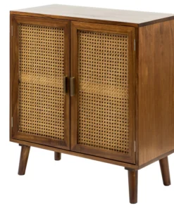 Karat Home Solid Wood 2, Door Accent Cabinet, Cherry