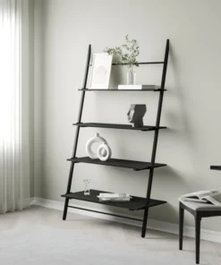 Madeleine Home Inc. Lasalle Ladder Shelf, Black -Palace-shop df8180f4032d9b85 8659 w800 h800 b0 p0