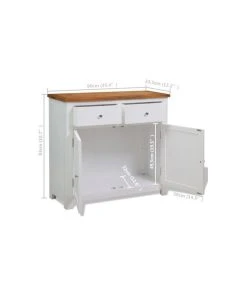 Vida XL International B.V. VidaXL Solid Oak Wood Sideboard 35.4" Home Highboard Cabinet Side Furniture -Palace-shop dff18ae003a9d19d 8274 w800 h800 b1 p0