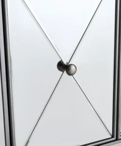 Elegant Furniture & Lighting Silver / Clear 60in. Wide 4 Door Chest From The Danville Collection -Palace-shop e0b1e3d60f4689a5 7608 w800 h800 b0 p0