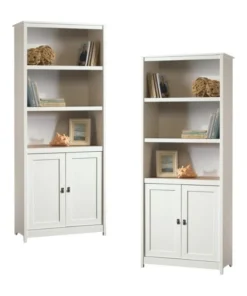 Sauder (Set Of 2) Cottage Style 3 Shelf Bookcase In Soft White