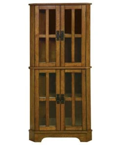 Coaster Home Furnishings Coaster 4-Shelf Corner Curio Cabinet With Windowpane-Style Door Fronts