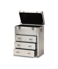 Baxton Studio Serge French Industrial Silver Metal 3-Drawer Accent Storage Chest -Palace-shop e24101230dcaac4f 7203 w800 h800 b1 p0