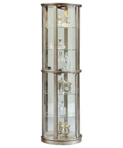 Emma Mason Signature Glass Door Curio In Platinum
