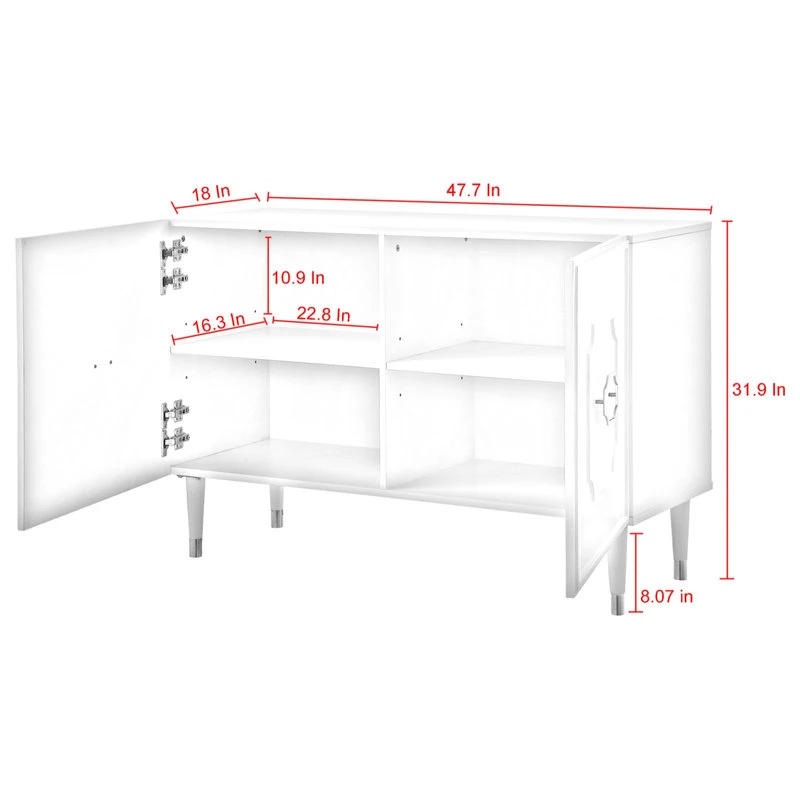 Inspired Home Nohea Sideboard, 2 Doors, Navy 10 Inspired Home Nohea Sideboard, 2 Doors, Navy - Image 10