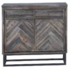 Coast To Coast Imports, LLC Aspen Court 2-Door 2-Drawer Cabinet, Aspen Court Herringbone