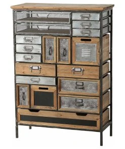 Whole House Worlds Industrial Chic Multi Drawer Chest