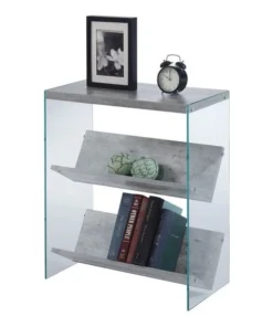 Convenience Concepts SoHo Bookcase In Gray Faux Birch Wood Finish -Palace-shop e6f1e63b0c19334b 4001 w800 h800 b1 p0