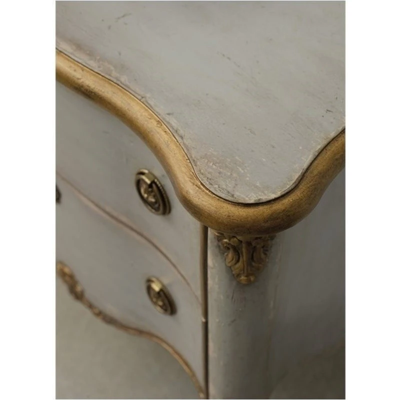 Beaumont Lane French Two Drawer Accent Chest Console In Gray 2 Beaumont Lane French Two Drawer Accent Chest Console In Gray - Image 2