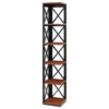 Convenience Concepts Oxford Five-Tier Corner Bookcase In Cherry And Black Wood