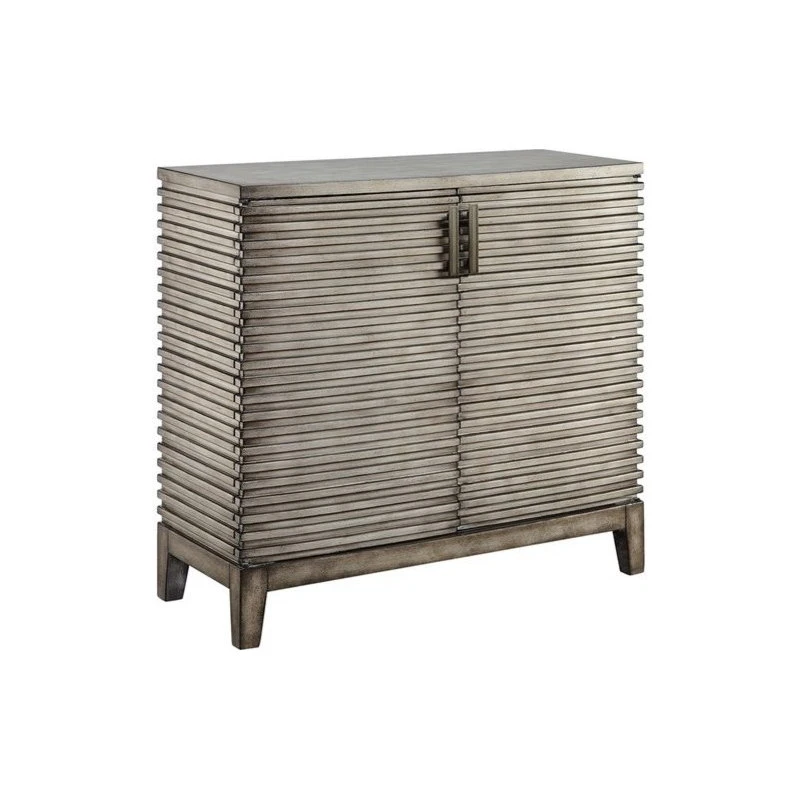 Olliix Madison Park Distressed Rustic 2-Door Accent Chest, Antique Grey 1 Olliix Madison Park Distressed Rustic 2-Door Accent Chest, Antique Grey