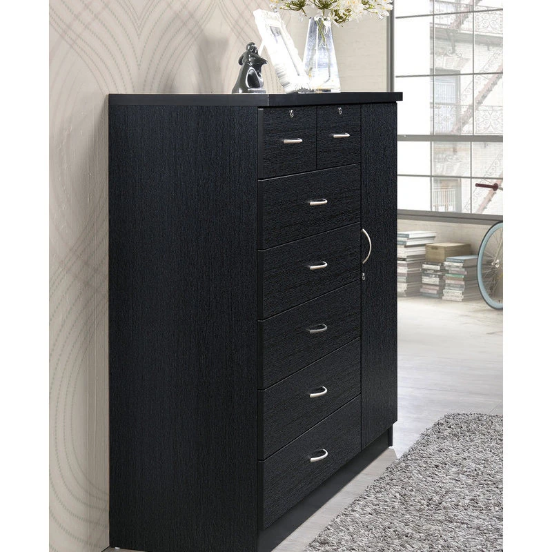 Hodedah Import Inc. Hodedah 7 Drawer Chest In Black 3 Hodedah Import Inc. Hodedah 7 Drawer Chest In Black - Image 3