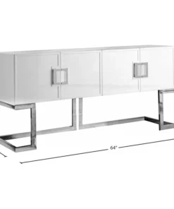 Meridian Furniture Beth Sideboard/Buffet, White, Chrome Base/Handles 11 Meridian Furniture Beth Sideboard/Buffet, White, Chrome Base/Handles -Palace-shop ec81fbce02740b9e 6424 w800 h800 b1 p0