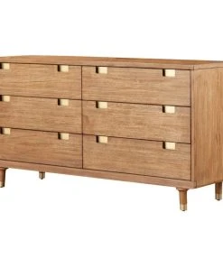Alpine Furniture, Inc Alpine Furniture Easton Six Drawer Wood Dressser In Sand (Beige)