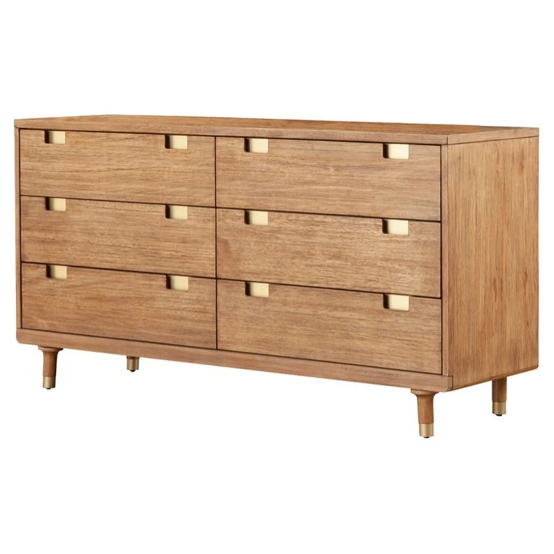 Alpine Furniture, Inc Alpine Furniture Easton Six Drawer Wood Dressser In Sand (Beige) 1 Alpine Furniture, Inc Alpine Furniture Easton Six Drawer Wood Dressser In Sand (Beige)