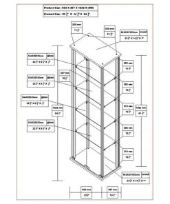 Pemberly Row Traditional 5 Shelf Glass Curio Cabinet In Black -Palace-shop f3013d5c038f028f 2396 w800 h800 b1 p0